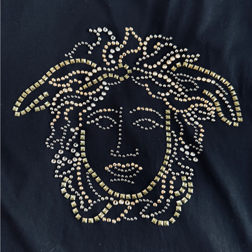 Versace Medusa Studded T-Shirt | Made In Italy | Authentic Designer Tee